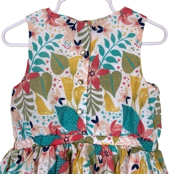 Tommy Bahama Toddler Girls Tropical Floral Sleeveless Dress Handkerchief Hem 2T - Picture 9 of 14